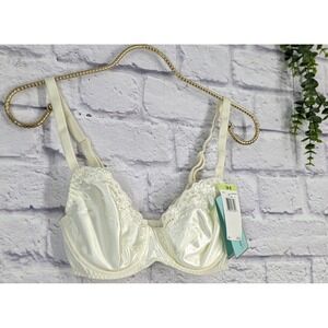 VTG NWT 34B😍Vanity Fair Satin Solutions Bra Contour Underwire Bridal Lace Sexy